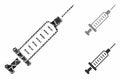 Syringe Mosaic Icon of Rough Elements