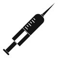 Syringe with needle icon, simple style