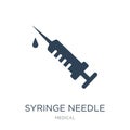 syringe needle icon in trendy design style. syringe needle icon isolated on white background. syringe needle vector icon simple