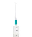 Syringe needle injection drip macro isolated
