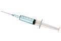 Syringe and needle isolated on a white Royalty Free Stock Photo