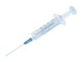 Syringe and Needle Isolated on White Background. Royalty Free Stock Photo