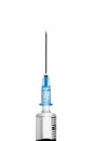 Syringe with needle, isolated on white background Royalty Free Stock Photo