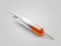 Syringe with needle on white. Generative AI