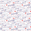 Syringe seamless pattern. Medical background for healthcare website.