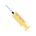 Syringe. Squirt. Medicine concept clipatrs. Vector illustration. Cartoon flat style Royalty Free Stock Photo