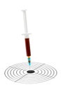 Syringe and target Royalty Free Stock Photo