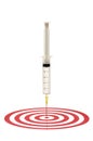 Syringe and Target Royalty Free Stock Photo