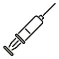 Syringe test icon outline vector. Positive result