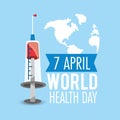 Syringe treatment to world health day
