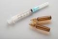 Syringe and two ampoules