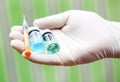 Syringe with two vials Royalty Free Stock Photo