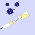 syringe vaccine against viruses bacteria microbes