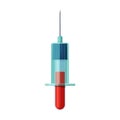 Syringe vector icon.Cartoon vector icon isolated on white background syringe. Royalty Free Stock Photo