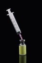 Syringe and vial Royalty Free Stock Photo