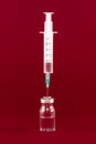 Syringe and vial Royalty Free Stock Photo