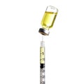 Syringe and vial isolated on white Royalty Free Stock Photo