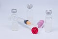 Syringe and vials of injectable drugs