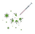 Syringe and virus