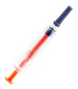 Syringe on white. Royalty Free Stock Photo