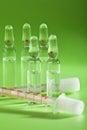 Syringes and ampules Royalty Free Stock Photo