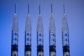 Syringes on blue Royalty Free Stock Photo