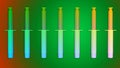 Syringes in row on gradient color background