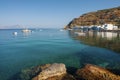 Syrmata colorful fishermans houses at Milos island in Greece