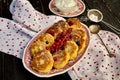 Syrniki - sirniki - cottage cheese pancakes