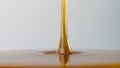 Syrup Pouring Side View Closeup