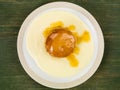 Syrup or Treacle Sponge Pudding With Custard Royalty Free Stock Photo