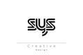 SYS Creative Unique Modern Letter Logo Design Royalty Free Stock Photo