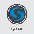 SYS - Syscoin. The Icon of Coin or Market Emblem. Royalty Free Stock Photo