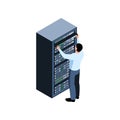 Sysadmin Isometric Illustration