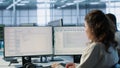 System admin working in computer network security data center
