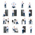 System Administrator Icons Set Royalty Free Stock Photo