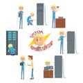System administrator, network engineer characters, set of network diagnostics, users support and server maintenance