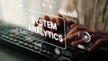 System Analytics Concept with Digital Interfaces and Data Visualization in Modern Technology Environment. Asymptotic Royalty Free Stock Photo