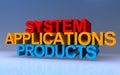 system application products on blue