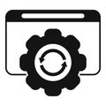 System backup icon simple vector. Data cloud