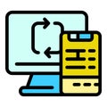 System backup icon vector flat