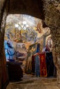 Cave shrines at the Dajbabe Monastery cave church, Podgorica, Montenegro