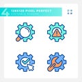 System changes pixel perfect RGB color icons set