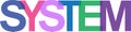 system colorful word on white Royalty Free Stock Photo