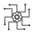 System Control Setting Icon Outline Vector Royalty Free Stock Photo