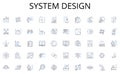 System design line icons collection. Freelance, Self-employed, Entrepreneur, Outsourced, Subcontractor, Consultant