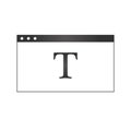 System dialog window withtext symbola. Sign of Dialog Window. Vector illustration isolated on white background