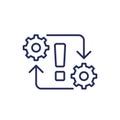 system error line icon on white Royalty Free Stock Photo