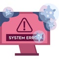 System error vector computer website failure icon