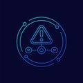 system error or warning icon, linear design Royalty Free Stock Photo